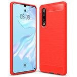 Flexi Slim Carbon Fibre Case for Huawei P30 - Brushed Red